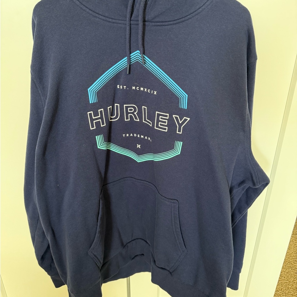 Men’s Hurley Hoodie, 2XL, Blue, New without tags